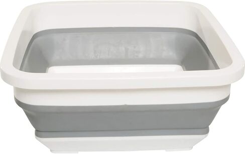 Ahyuan Collapsible Dish Pan Chopping Board Combo 10L Portable Washing Basin Dish Pan Foldable Dish Tub over the Sink Dishpan Camper Accessories for Travel Trailers (with Square) in Kuwait