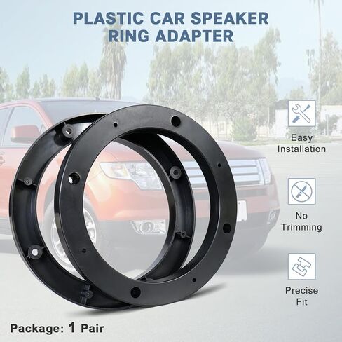 5 Inch Car Speaker Spacer Kit,Hollow Speakers Ring Adapter for 5" 5.25" Door Stereo Mounting Bracket,0.5" Depth Plastic Vehicle Audio Spacers 2PCS in Kuwait