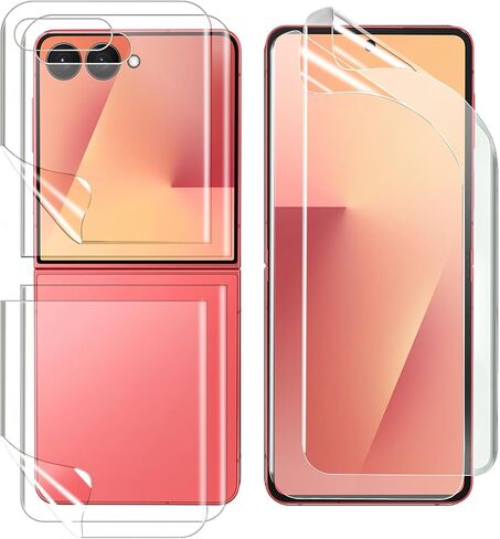 for Samsung Galaxy Z Flip 7 Screen Protector [3-Pack],Samsung Flip7 Film Full Coverage Hydrogel Film for Inner Main and Outer Cover Screens, Anti-Bubble in Saudi Arabia