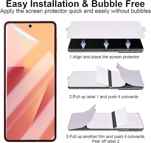 for Samsung Galaxy Z Flip 7 Screen Protector [3-Pack],Samsung Flip7 Film Full Coverage Hydrogel Film for Inner Main and Outer Cover Screens, Anti-Bubble in Saudi Arabia