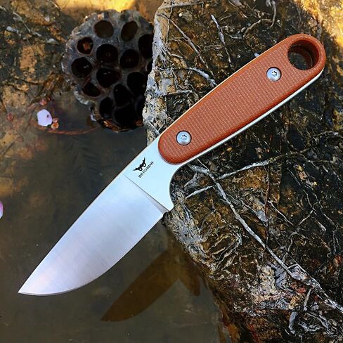 حارس W204D EDC شفرة مثبتة سكين 14C28N شفرة الصلب ميكارتا مقبض مع أغلفة كيديكس للأنشطة الخارجية التخييم in Kuwait