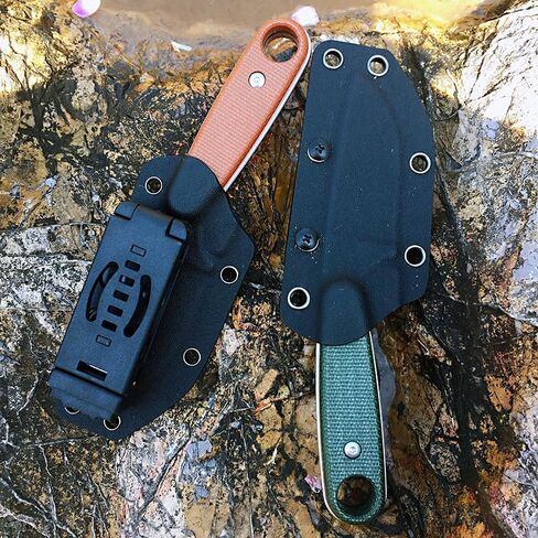 حارس W204D EDC شفرة مثبتة سكين 14C28N شفرة الصلب ميكارتا مقبض مع أغلفة كيديكس للأنشطة الخارجية التخييم in Kuwait