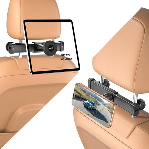 OHLPRO 2-Pack Magnetic Headrest Tablet Holder for Car Back Seat iPad Mount Compatible with Magsafe Phones Tablet iPad Pro Air Mini Galaxy Tab and Devices for Kids, Road Trip Essentials in Saudi Arabia