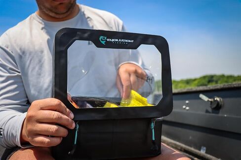 حقيبة Evolution Fishing Plastix - صندوق تخزين طُعم بلاستيكي ناعم متوسط ​​الحجم ومقاوم للماء، هيكل داخلي من مادة EVA، غطاء شفاف، فواصل قابلة للإزالة، منظم أدوات in Kuwait