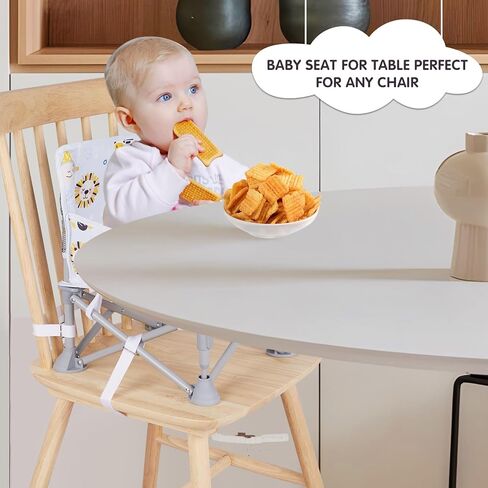 Portable Baby Chair, Folding Booster Seat with Tray for Dining Table Compact Camping Chair for Lawn Beach Travel Babies 6-36 Months in Saudi Arabia