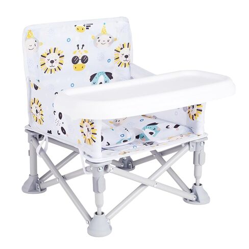 Portable Baby Chair, Folding Booster Seat with Tray for Dining Table Compact Camping Chair for Lawn Beach Travel Babies 6-36 Months in Saudi Arabia