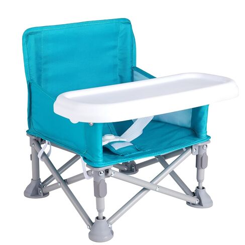 Portable Baby Chair, Folding Booster Seat with Tray for Dining Table Compact Camping Chair for Lawn Beach Travel Babies 6-36 Months in Saudi Arabia