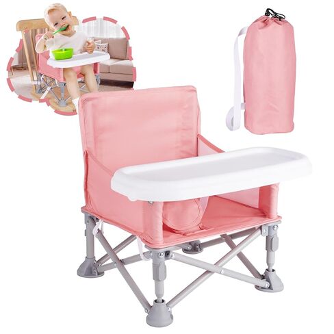 Portable Baby Chair, Folding Booster Seat with Tray for Dining Table Compact Camping Chair for Lawn Beach Travel Babies 6-36 Months in Saudi Arabia