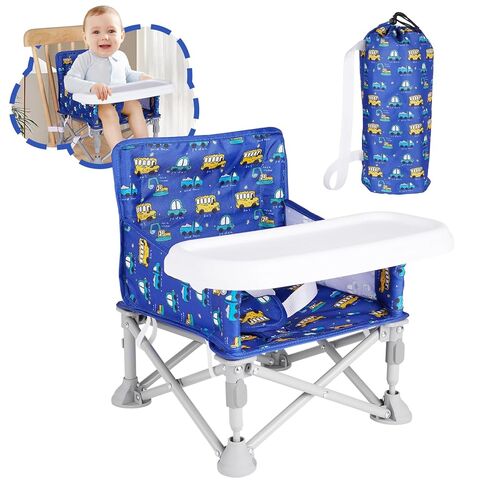 Portable Baby Chair, Folding Booster Seat with Tray for Dining Table Compact Camping Chair for Lawn Beach Travel Babies 6-36 Months in Saudi Arabia