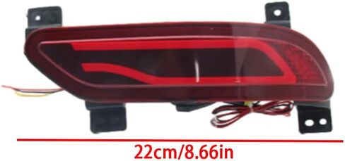 Riloer Red Lens LED Rear Bumper Reflector Light, Compatible with Chevrolet 2014-2019 Captiva, DRL Bumper Reflector Brake Tail Turn Signal Lights in Kuwait