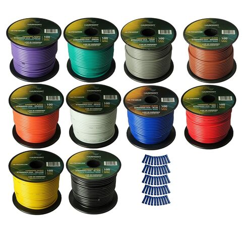 Harmony Audio Primary Single Conductor 16 Gauge Power or Ground Wire - 10 Rolls - 1000 Feet - Color Mix for Car Audio/Trailer/Model Train/Remote in Saudi Arabia
