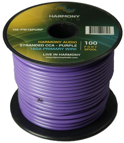Harmony Audio Primary Single Conductor 16 Gauge Power or Ground Wire - 10 Rolls - 1000 Feet - Color Mix for Car Audio/Trailer/Model Train/Remote in Saudi Arabia