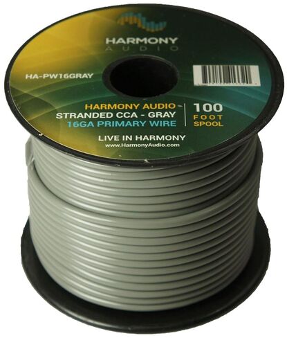 Harmony Audio Primary Single Conductor 16 Gauge Power or Ground Wire - 10 Rolls - 1000 Feet - Color Mix for Car Audio/Trailer/Model Train/Remote in Saudi Arabia