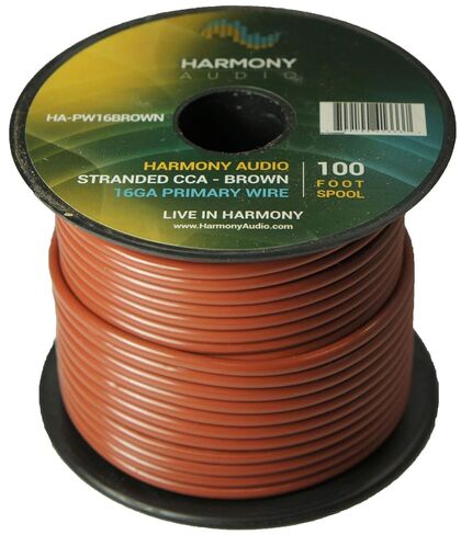 Harmony Audio Primary Single Conductor 16 Gauge Power or Ground Wire - 10 Rolls - 1000 Feet - Color Mix for Car Audio/Trailer/Model Train/Remote in Saudi Arabia
