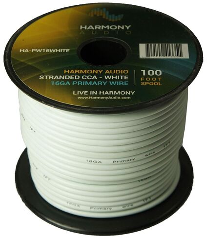 Harmony Audio Primary Single Conductor 16 Gauge Power or Ground Wire - 10 Rolls - 1000 Feet - Color Mix for Car Audio/Trailer/Model Train/Remote in Saudi Arabia