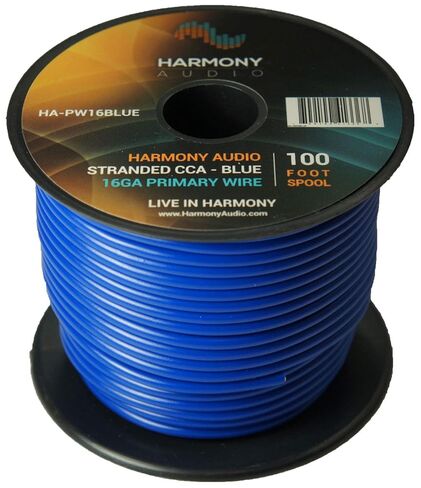 Harmony Audio Primary Single Conductor 16 Gauge Power or Ground Wire - 10 Rolls - 1000 Feet - Color Mix for Car Audio/Trailer/Model Train/Remote in Saudi Arabia