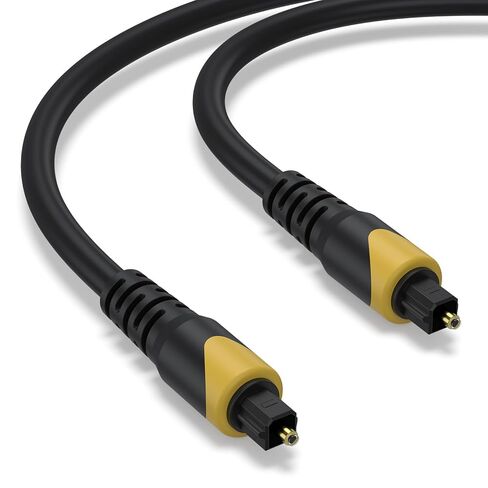 Amzpas 2M/6.6FT Optical Cable, Gold-Plated Digital Toslink Cable, SPDIF Cord Extension, Plug Fiber Optic Cord Compatible with Soundbar and TV, Home Theater, or Game Console in Saudi Arabia