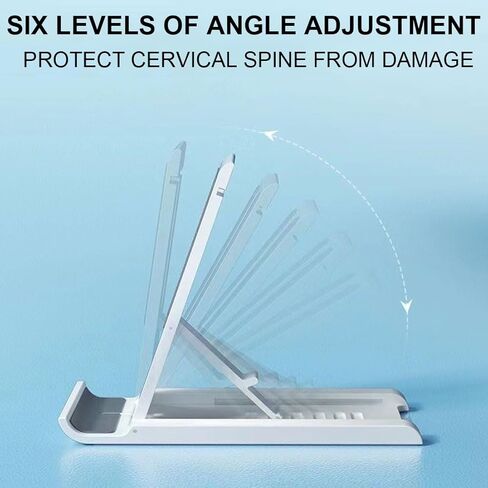 2 Adjustable Phone Stands, Foldable Desktop Holders for Smartphones & Tablets, Compatible with Various Devices (Black/White) in Saudi Arabia