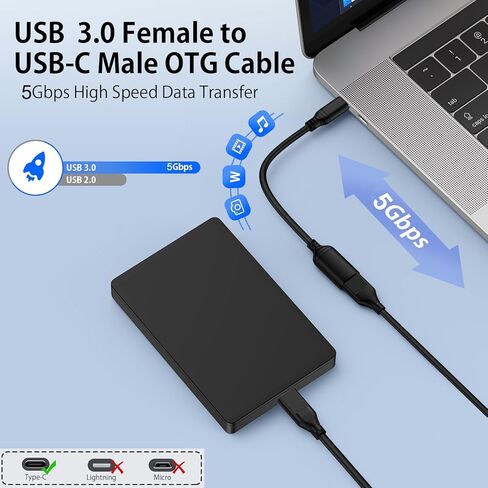 USB C to USB OTG Adapter for iPhone 17 Pro Max Air 16e 16 Pro Max 16 Plus 15,MacBook Air/Pro,USBC Male to USBA Female Adapter Type C Android OTG Cable for Samsung Galaxy S25 S24 A17 A16 A56 A36 A15 5G in Saudi Arabia