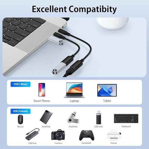 USB C to USB OTG Adapter for iPhone 17 Pro Max Air 16e 16 Pro Max 16 Plus 15,MacBook Air/Pro,USBC Male to USBA Female Adapter Type C Android OTG Cable for Samsung Galaxy S25 S24 A17 A16 A56 A36 A15 5G in Saudi Arabia