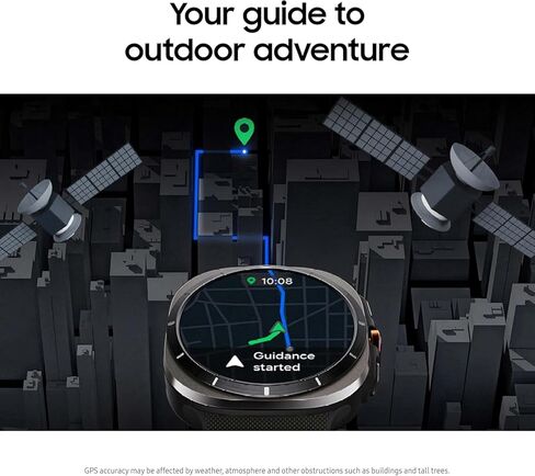 Samsung Galaxy Watch Ultra 47mm GPS + Cellular AI Smartwatch مع نقاط الطاقة، نصائح العافية، تتبع معدل ضربات القلب، مراقب النوم، متتبع اللياقة البدنية، GPS، 2024، تيتانيوم (متجدد) (رمادي) in Kuwait