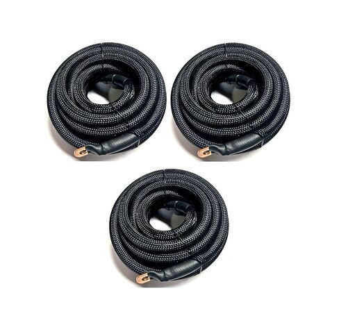 Big 3 Upgraded Custom Color 1/0/4 AWG Gauge Copper Snakeskin Braided Sleeving Cable Alternator Wire (Blue, 1/0 ga.) in Saudi Arabia