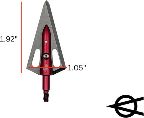 Overkill Samurai Bowhunting Broadheads, 125/150/200 Grains, Razor Sharp, Single Bevel Stainless Steel Blades, 1 1/8" Wide Cut, Bone Breaking, for All Bows & Crossbows, 3 Pack in Saudi Arabia