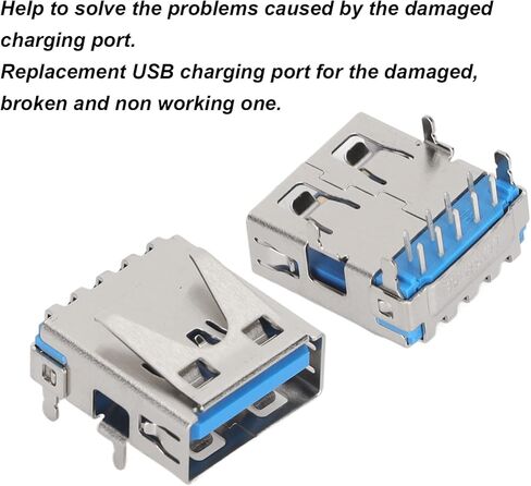 5 قطع من منافذ شحن USB، مقبض شحن بديل للألعاب، أجزاء إصلاح منفذ مقبس USB متوافقة مع وحدة تحكم ألعاب PS 5 in Kuwait