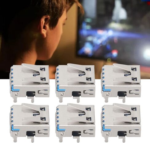 5 قطع من منافذ شحن USB، مقبض شحن بديل للألعاب، أجزاء إصلاح منفذ مقبس USB متوافقة مع وحدة تحكم ألعاب PS 5 in Kuwait