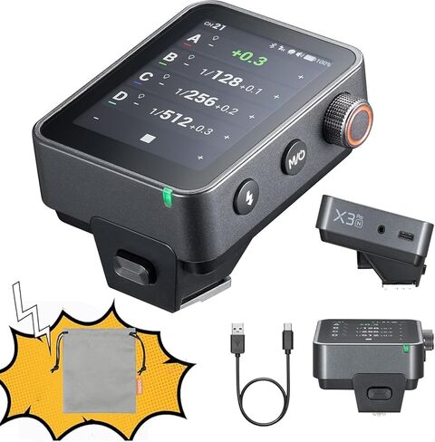 مشغل فلاش كامارا اللاسلكي GODOX X3 Pro TTL، جهاز إرسال فلاش لاسلكي بشاشة لمس 2.4 جيجا، بطارية ليثيوم مدمجة، شاشة OLED عالية الوضوح، يدعم البلوتوث والتحكم في التطبيق (لكاميرا نيكون) in Kuwait