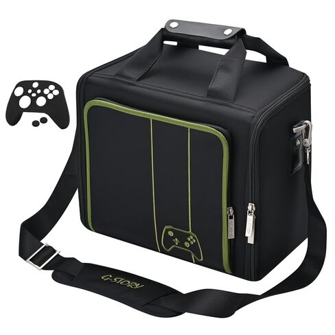 G-STORY Carrying Case for Xbox Series X S, Xbox Series X Carrying Case Travel, Travel Bag for Xbox Console, Controllers and Gaming Accessories, Included Silicone Cover Skin Protector in Kuwait