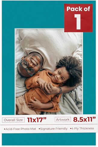 8.5x11 Mat for 11x17 Frame - Precut Mat Board Acid-Free Textured Black 8.5x11 Photo Matte for a 11x17 Picture Frame, Premium Matboard for Family Photos, Show Kits, Art, Picture Framing, Pack of 1 Mat in Saudi Arabia