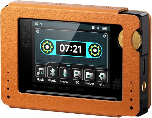 مشغل MP3 Phinistec F18 Retro بسعة 64 جيجابايت مع حافظة PU، مكبر صوت عالي الدقة، مشغل كاسيت MP3، واجهة مستخدم ديناميكية قديمة، شكل محرك الشريط، مشغل موسيقى MP3 بلوتوث محمول، عمر بطارية طويل 50 ساعة in Kuwait