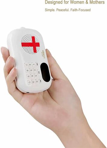 Portable Audio Bible Player, KJV Scripture Audio Device, Offline Rechargeable, Simple Button Design, White in Saudi Arabia