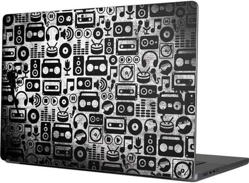 غلاف كمبيوتر محمول من Skinit متوافق مع جهاز MacBook Pro 16in (2021) بتصميم نمط الموسيقى المصمم في الأصل in Kuwait