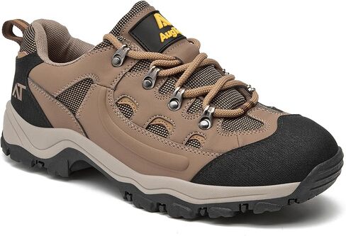 Men's Hiking Shoes Waterproof Lightweight Leather Trekking Trails Work Shoes Comfortable Non-Slip Low Top Outdoor Camping Walking Sneakers in Saudi Arabia