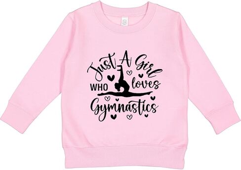 inktastic Just a Girl Who Loves Gymnastics Toddler Sweatshirt in Saudi Arabia