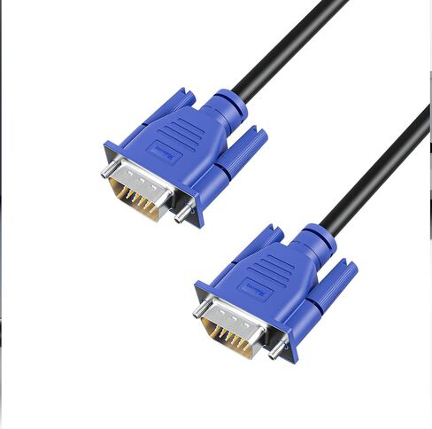 SVGA Super VGA Monitor 15PIN M/M Male to Male Cable Cord for PC TV HDTV Blue, Monitor Cable to TV Computer Monitor DVD Wire Cord 1PC in Saudi Arabia