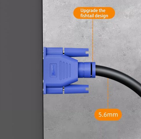 SVGA Super VGA Monitor 15PIN M/M Male to Male Cable Cord for PC TV HDTV Blue, Monitor Cable to TV Computer Monitor DVD Wire Cord 1PC in Saudi Arabia