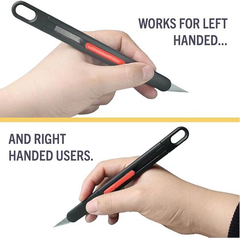 سكين حرفي قابل للسحب من Excel Blades K80 - هواية دقيقة وسكين متعدد الاستخدامات مع شفرة مقاومة للصدأ رقم 21 - قاطع آمن للتشذيب وإزالة الأعشاب من الفينيل والورق والحرف اليدوية - تصميم مسطح غير قابل لللف in Kuwait