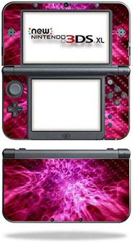MightySkins Carbon Fiber Skin for Nintendo New 3DS XL (2015) - Pink Bow Skull | Protective, Durable Textured Carbon Fiber Finish | Easy to Apply, Remove, and Change Styles | Made in The USA in Saudi Arabia