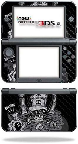 MightySkins Carbon Fiber Skin for Nintendo New 3DS XL (2015) - Pink Bow Skull | Protective, Durable Textured Carbon Fiber Finish | Easy to Apply, Remove, and Change Styles | Made in The USA in Saudi Arabia