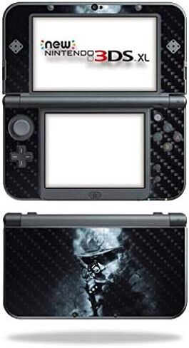 MightySkins Carbon Fiber Skin for Nintendo New 3DS XL (2015) - Pink Bow Skull | Protective, Durable Textured Carbon Fiber Finish | Easy to Apply, Remove, and Change Styles | Made in The USA in Saudi Arabia