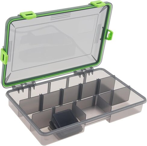 Fishing Lure Boxes, Waterproof Seal Bait Storage Case Fishing Tackle Storage Boxes, Hooks Organizer Containers (11.02 x 6.69 x 1.97 inch) in Saudi Arabia