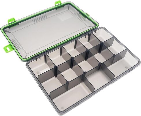 Fishing Lure Boxes, Waterproof Seal Bait Storage Case Fishing Tackle Storage Boxes, Hooks Organizer Containers (11.02 x 6.69 x 1.97 inch) in Saudi Arabia