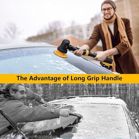 Electric Ice Scraper for Dewalt 20V Battery, 1300RPM High-Speed Windshield Scraper for Ice and Snow, 45° Head Adjust, Extension Rod, Ice Scraper for Car Window(Battery Not Included) (Yellow) in Saudi Arabia