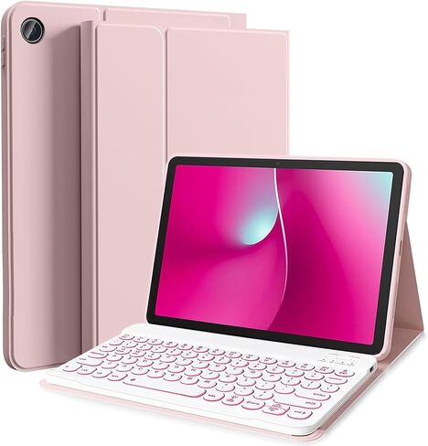 حافظة لوحة مفاتيح بإضاءة خلفية لجهاز T-Mobile REVVL Tab 2 (إصدار 2025، 10.1 بوصة)، 7 ألوان خفيفة ولوحة مفاتيح لاسلكية قابلة للفصل مغناطيسيًا مع غطاء حافظة قابل للطي لجهاز 10.1 بوصة REVVL Tab 2nd 2025 (أسود) in Saudi Arabia