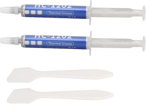 Yoidesu 2PCS Thermal Paste, High Thermal Conductivity 12.8W / m.k Heatsink Cooling Grease for CPU GPU PC, Low ThermalResistance, Non Conductive, with 2 Scraper in Saudi Arabia
