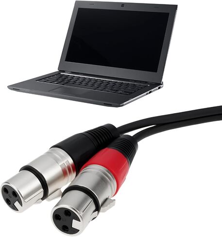 مقبس ستيريو 3.5 ملم إلى كابل محول الصوت بمقبس XLR لأجهزة الكمبيوتر المحمولة ومشغلات MP3 in Kuwait