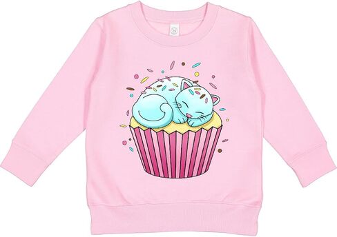 inktastic Kitty Cupcake- Cute Cat Toddler Sweatshirt in Kuwait